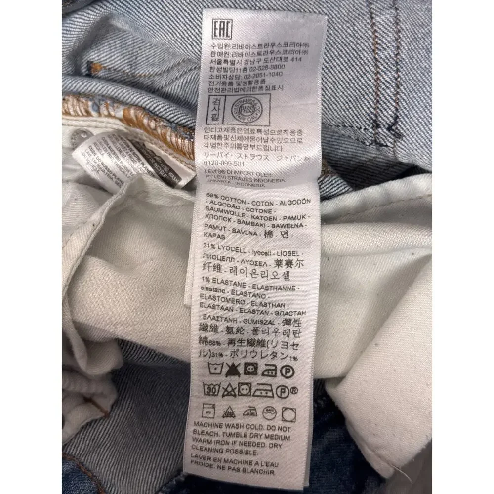 Levis Made & Crafted Jeans 28 x 29 Mens 502 Taper Selvedge Stretch Denim